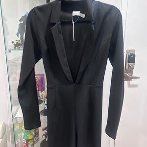 ASOS Black Velvet Jumpsuit